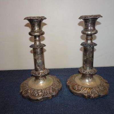 LOT 41. PAIR OF CANDLE STICKS