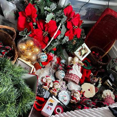 Christmas items bulbs garland bells bows and more