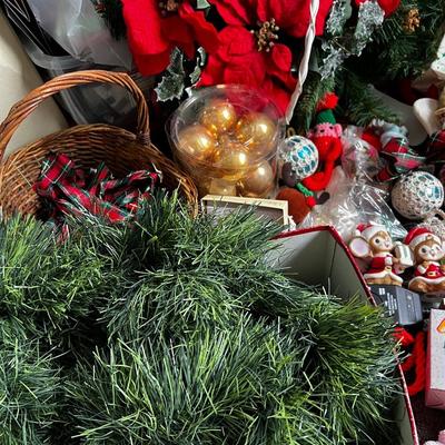 Christmas items bulbs garland bells bows and more