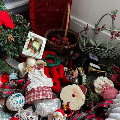 Christmas items bulbs garland bells bows and more
