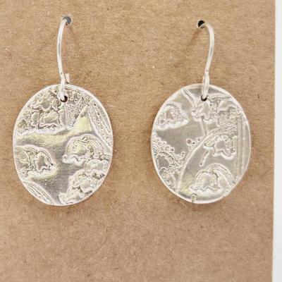 HAND CRAFTED ARTIST DESIGNED .925 SILVER DANGLE EARRINGS #1
