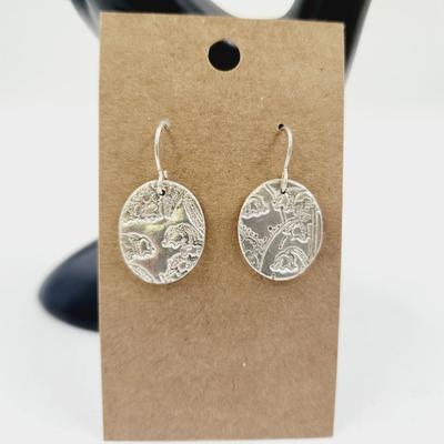 HAND CRAFTED ARTIST DESIGNED .925 SILVER DANGLE EARRINGS #1