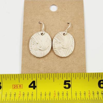 HAND CRAFTED ARTIST DESIGNED .925 SILVER DANGLE EARRINGS #2