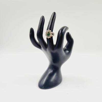 ANTIQUE ADJUSTABLE TURQUOISE & .925 SILVER RING