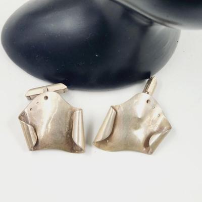 VINTAGE STERLING ECLECTIC CUFF LINKS