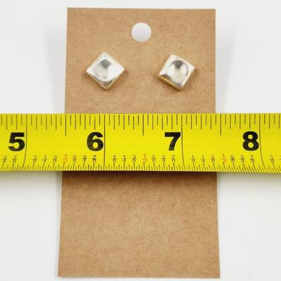 .925 SILVER SQUARE EARRINGS