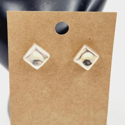.925 SILVER SQUARE EARRINGS