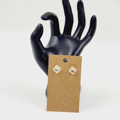 .925 SILVER SQUARE EARRINGS
