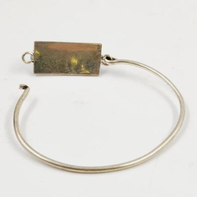 MEXICAN SILVER & ABALONE INLAID BRACELET