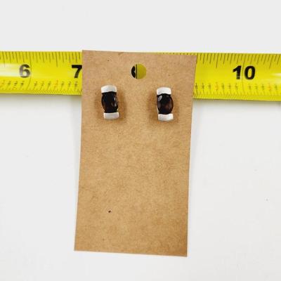 .925 SILVER SMOKEY QUARTZ EARRINGS