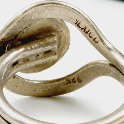 MEXICAN SILVER ECLECTIC DESIGN RING SIZE 7.5