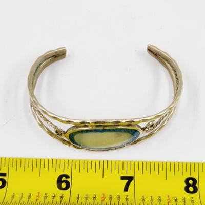 MEXICAN SILVER & MOTHER OF PEARL BRACELET