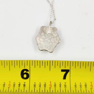 . 925 SILVER RED CORAL NECKLACE W/ PENDANT
