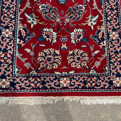 Gorgeous Vintage Handwoven Tribal Runner in beautiful deep red 8' long