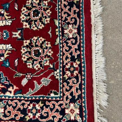 Gorgeous Vintage Handwoven Tribal Runner in beautiful deep red 8' long