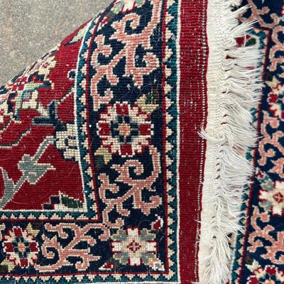 Gorgeous Vintage Handwoven Tribal Runner in beautiful deep red 8' long