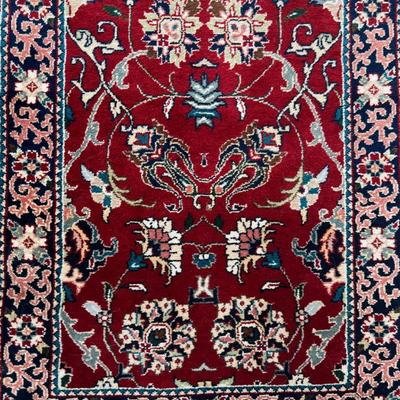 Gorgeous Vintage Handwoven Tribal Runner in beautiful deep red 8' long