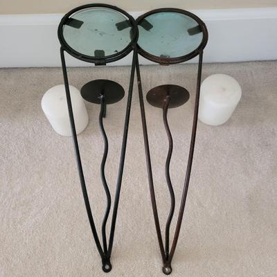 Pair of Wrought Iron Candle Sconces (UB1-DW)
