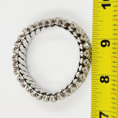 CLASSY EXPANDABLE FAUX RHINESTONE BRACELET
