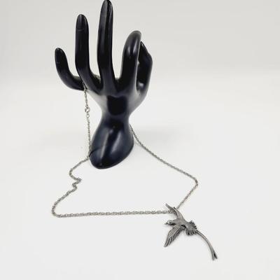 FINE PEWTER BIRD CHAIN NECKLACE