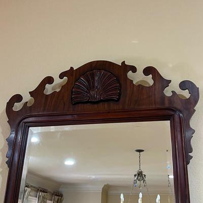 WELLINGTON HALL ~ Chippendale Style Beveled Mahogany Mirror