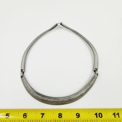BEAUTFUL PEWTER DESIGNED NECKLACE