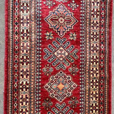 EXCEPTIONALLY FINE Vintage KAZAK-STYLE Runner Handwoven 21 feet!