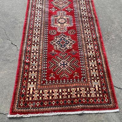 EXCEPTIONALLY FINE Vintage KAZAK-STYLE Runner Handwoven 21 feet!