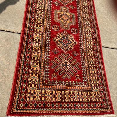 EXCEPTIONALLY FINE Vintage KAZAK-STYLE Runner Handwoven 21 feet!