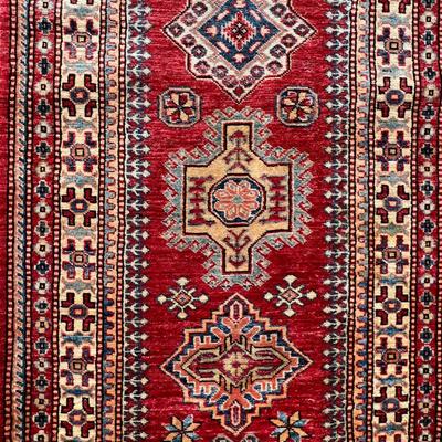 EXCEPTIONALLY FINE Vintage KAZAK-STYLE Runner Handwoven 21 feet!