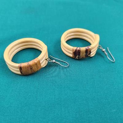 VINTAGE BAMBOO DESIGNED EARRINGS