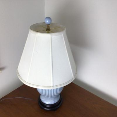 Lot. 8432. Light Blue Pottery Table Lamp