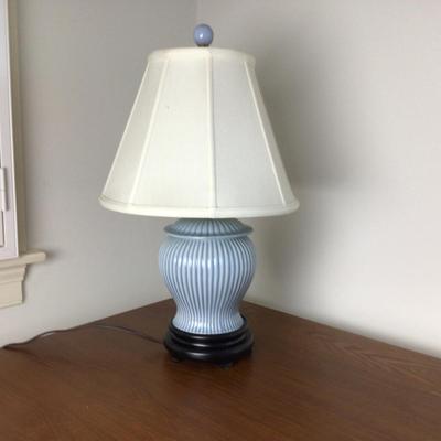 Lot. 8432. Light Blue Pottery Table Lamp