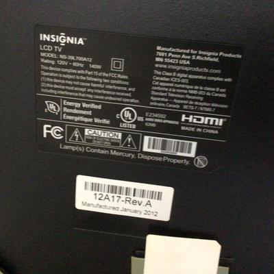 Lot. 8435. Insignia LCD TV with Remote