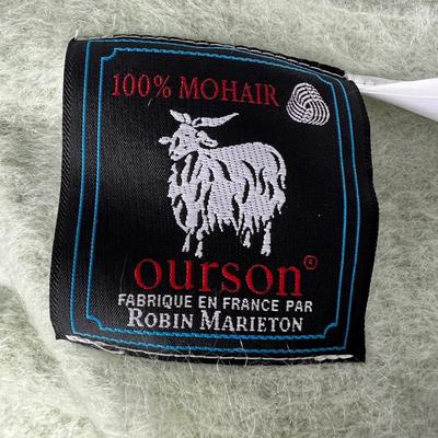 8377 Ourson 100% Mohair Throw Blanket