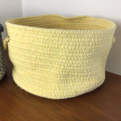 Lot. 8436. Pair of Braided Storage Baskets