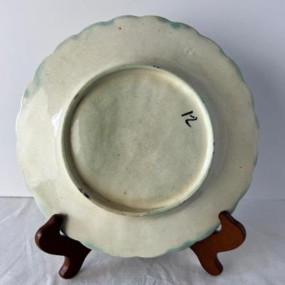 8388 Antique Majolica Asparagus Plate Salins