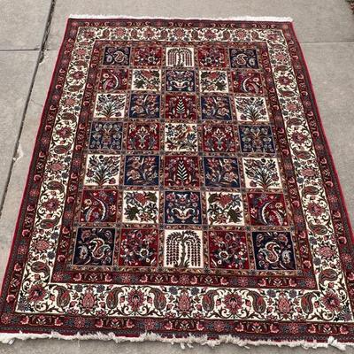 Gorgeous Vintage PICTORIAL Oriental Rug 6x8 Pristine!