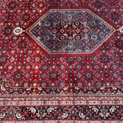 Beautiful Jewel Tones vintage Persian Style rug 6x9 handwoven