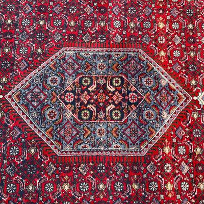 Beautiful Jewel Tones vintage Persian Style rug 6x9 handwoven