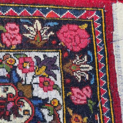 Investment Quality Pictorial Oriental Rug Handwoven 7x10 vintage