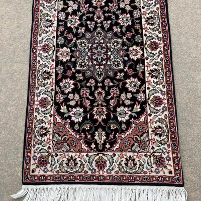EXCEPTIONALLY FINE Oriental Hall Runner Handwoven 2x12'