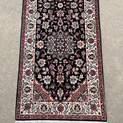 EXCEPTIONALLY FINE Oriental Hall Runner Handwoven 2x12'