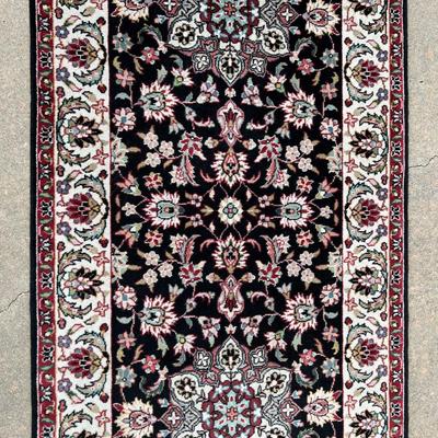 EXCEPTIONALLY FINE Oriental Hall Runner Handwoven 2x12'