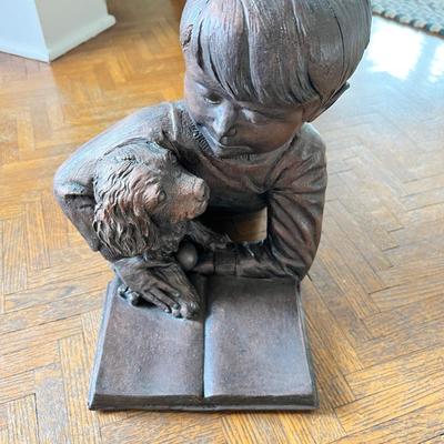 8477 Sammy and Dog Resin Statue