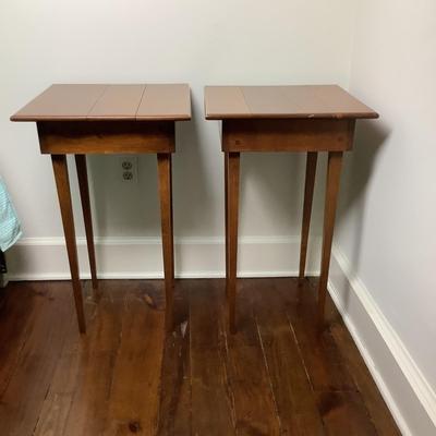 Lot 8403. Pair of Custom Made Oak/Cherry Stands by Karl Keiser