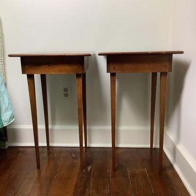 Lot 8403. Pair of Custom Made Oak/Cherry Stands by Karl Keiser