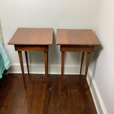 Lot 8403. Pair of Custom Made Oak/Cherry Stands by Karl Keiser