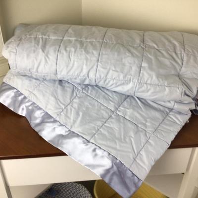 Lot. 8484. King Cuddledown French Blue Blanket set with Stamattina, Peacock Alley and more