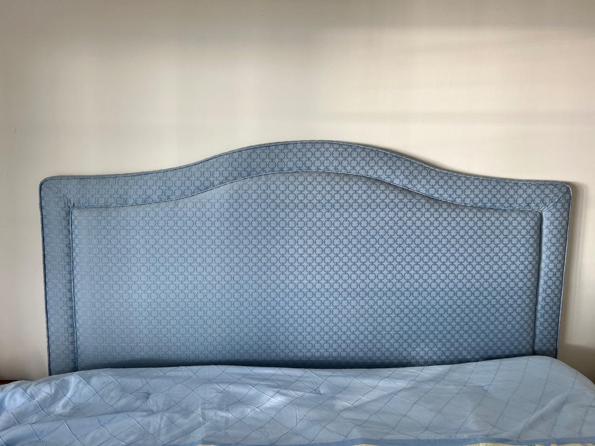 8479 Custom Upholstered Blue King Headboard